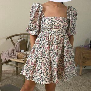 The A&F Emerson Poplin Puff Sleeve Mini Dress, Size: XSP